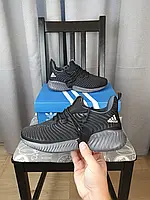 Обувь спортивная Адидас Альфа Боунс. Кроссовки мужские и женские Adidas Alphabounce Black Grey