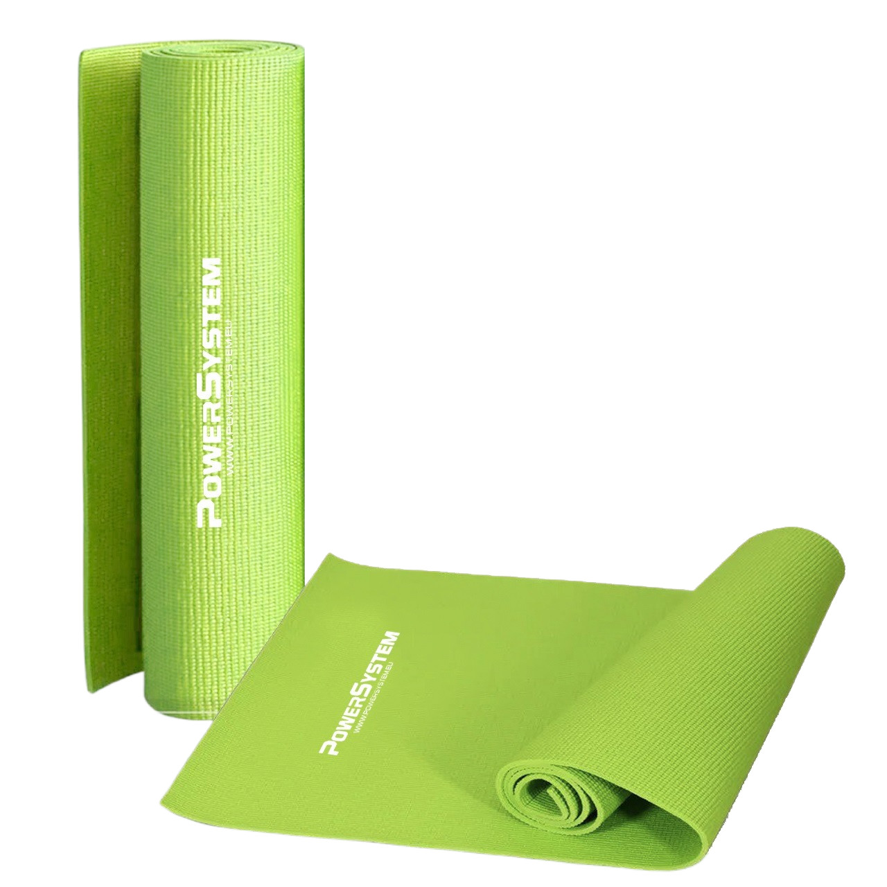 Килимок для йоги та фітнесу Power System PS-4014 PVC Fitness-Yoga Mat Green (173x61x0.6), фото 1