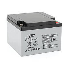 Акумуляторна батарея AGM RITAR RT12260, Gray Case, 12 V 26.0 Ah (166 х 178 х125) Q1