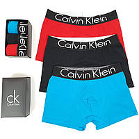 Мужские трусы в коробке 3шт Calvin Klein. Комплекты мужского белья Кельвин Кляйн. Мужские трусы-боксеры 3шт XL