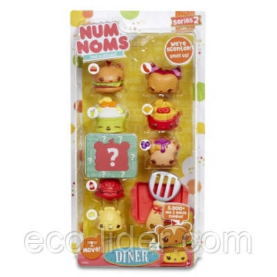 Набір ароматних іграшок NUM NOMS S2 - БУРГЕРМАНИЯ (6 намов, 2 ному, з аксесуарами, в асортименті)