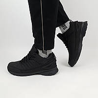 Кроссовки зимние мужские с мехом черные Adidas Gore-Tex Fur Black. Полуботинки на меху зима Адидас Гортекс