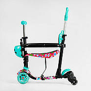 Самокат триколісний 5в1 з батьківською ручкою LS-78415 Best Scooter з додатковими колесами, фото 2