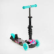 Самокат триколісний 5в1 з батьківською ручкою LS-78415 Best Scooter з додатковими колесами, фото 4