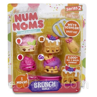 Набір ароматних іграшок NUM NOMS S2 - ЛА-ЛА-ЛАНЧ (3 нама, 1 ном, з аксесуарами)