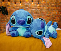 Стич синій обіймашка, М'яка плюшева іграшка- подушка із мультфільму Lilo & Stitch 45 см