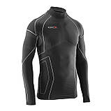 Термокофта з комірцем (лонгслів) X TECH Maglia Race 3 Munica Lunga  lupetto Nero L/XL Чорна, фото 4