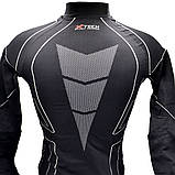 Термокофта з комірцем (лонгслів) X TECH Maglia Race 3 Munica Lunga  lupetto Nero L/XL Чорна, фото 7