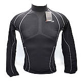 Термокофта з комірцем (лонгслів) X TECH Maglia Race 3 Munica Lunga  lupetto Nero L/XL Чорна, фото 3