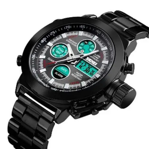 Фірмовий спортивний годинник SKMEI 1515BK BLACK, Чоловічий армійський водостійкий UT-199 тактичний годинник, фото 1