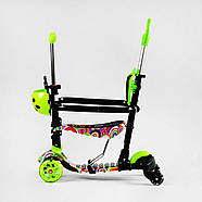 Самокат триколісний 5в1 з батьківською ручкою LS-10718 Best Scooter з додатковими колесами, фото 6