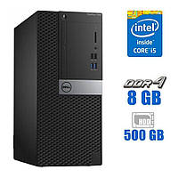 Компьютер Dell OptiPlex 7040 Tower / Intel Core i5-6600K (4 ядра по 3.5 - 3.9 GHz) / 8 GB DDR4 / 500 GB HDD /