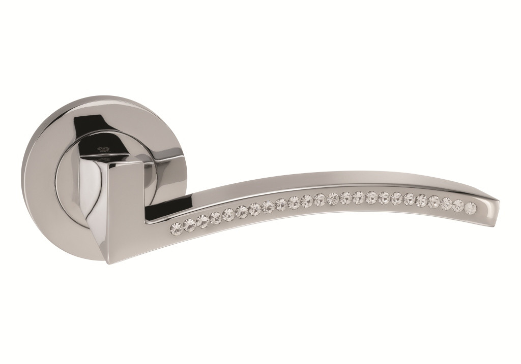 Дверні ручки AZORE 105CR-16E CP - хром/Swarovski ZAMAK 105CR-16E CP ORO&ORO Китай
