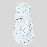 Теплая пеленка-кокон на липучках для новорожденных (футер с начесом) Мандарины 56-62 Minikin