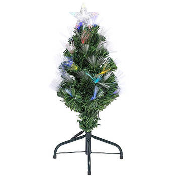 Штучна сосна на підставці із зіркою та підсвіткою дощу висота 60 см SH-607