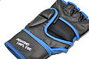 Рукавиці для MMA PowerPlay 3058 Чорно-сині L, фото 10