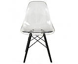 Стілець Тауер Вуд А прозорий чорні ніжки, фото 2