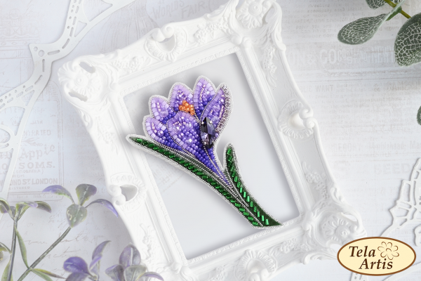 Брошка для вишивання Фіолетовий крок  Б-030-2