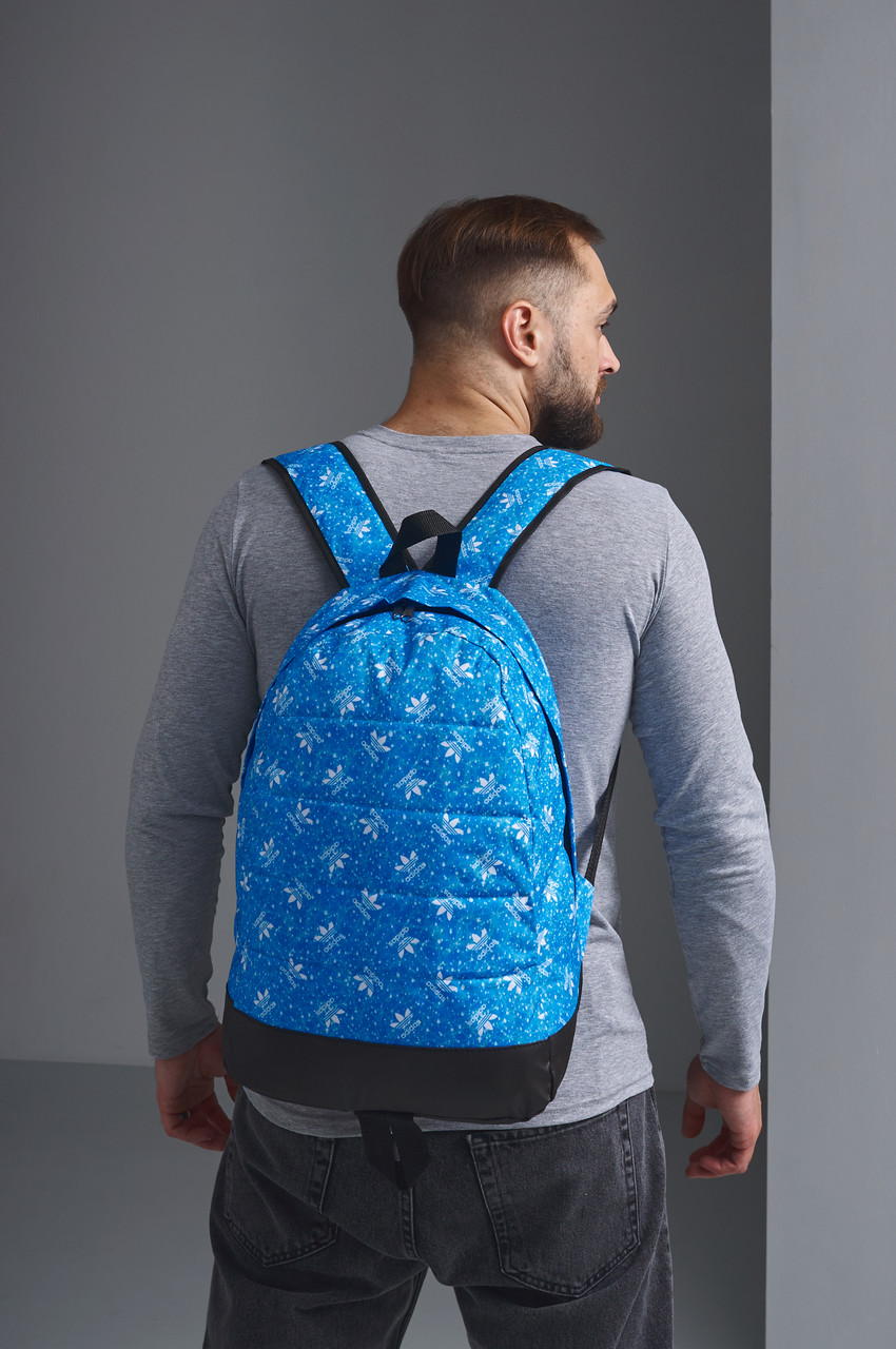 Рюкзак Adidas чоловічий жіночий для ноутбука міський спортивний синій портфель сумка адідас