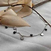 Кольє срібне ланцюжок з круглими підвісками