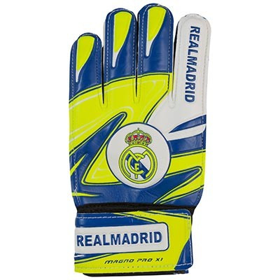 Вратарские перчатки Реал Мадрид сине-зеленые размер 6 - фото 3 - id-p2019088899