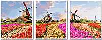 Картина за номерами, Різнобарвні тюльпани (VPT059) 50 х 120 см, Babylon
