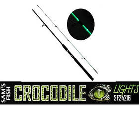 Спінінг короповий штекерний "Crocodile LIGHTS" світиться 2.1м