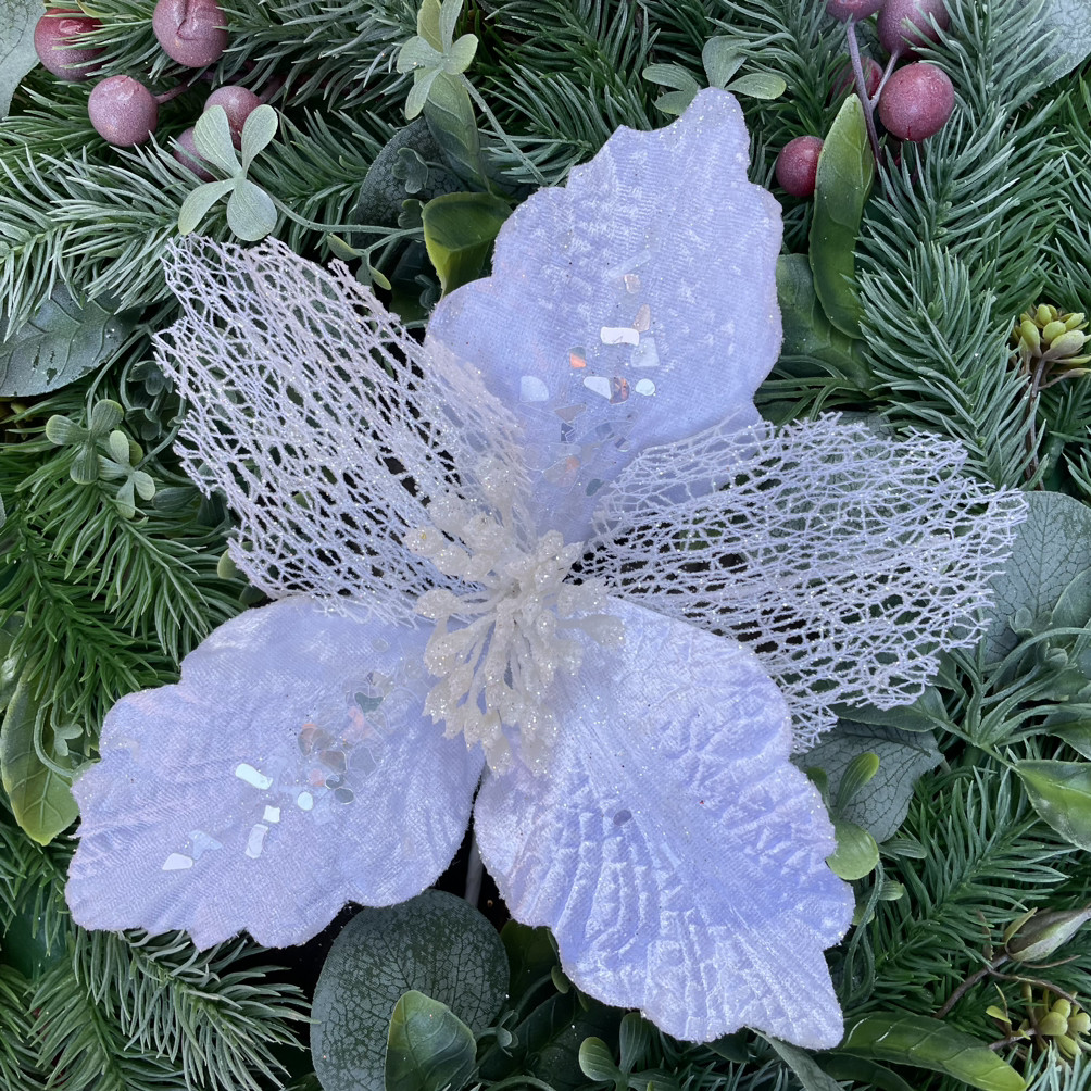 Пуансетія біла 28 см, фото 1