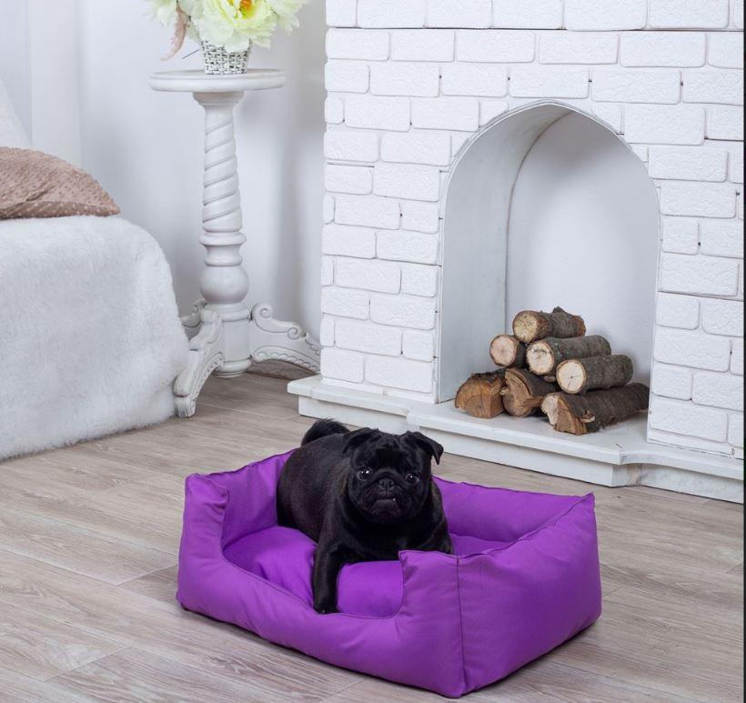 Лежанка для собак 120*80 см фиолетовая, мягкое место лежак для собак непромокаемая антикоготь прямоугольный 120*80 см - фото 1 - id-p2019105255