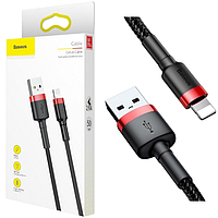 Кабель USB-Lightning Baseus CALKLF-A19 (2,4А/0,5м) красно-черный