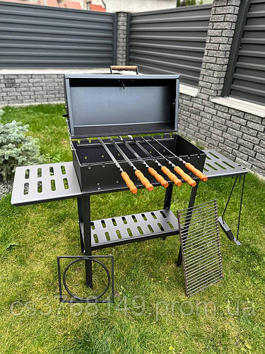 Стационарный мангал гриль с крышкой для барбекю металл 4 мм на 10 ...
