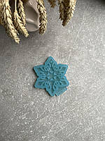 Молд 036 Сніжинка 2 для новорічних іграшок на ялинку силіконова форма для епоксидної смоли