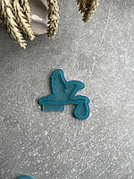Молд 029 Лелека для новорічних іграшок на ялинку силіконова форма для епоксидної смоли
