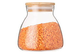 Банка для зберігання ARDESTO Fresh Hourglass 400 мл, скло, бамбук AR1340BH