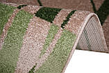 Килимова доріжка із середнім ворсом зелена KIWI 02578B Beige/L.Green ширина 80 см, фото 3