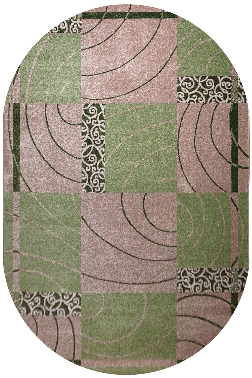 Килимок сучасний KIWI 02578B Beige/L.Green, 0,8x1,5 м