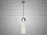 Подвесной светильник Е27 40Вт металл/стекло белый/хром 10х205 см