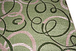 Килимок сучасний овальний зелений KIWI 02582A Beige/L.Green, 0,8x1,5 м, фото 4