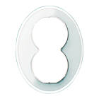 Рамка для подвійної розетки біле скло [WDE011409] PC/ABS Renova Schneider Electric