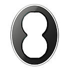 Рамка для подвійної розетки чорне скло [WDE011429] PC/ABS Renova Schneider Electric