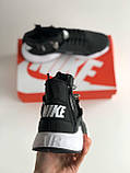 Кросівки зимові Nike Huarache Acronym чоловічі чорні з білим високі водонепроникні модні теплі, фото 6