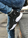 Кросівки зимові Nike Huarache Acronym чоловічі чорні з білим високі водонепроникні модні теплі, фото 7