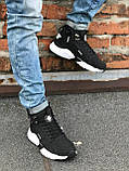Кросівки зимові Nike Huarache Acronym чоловічі чорні з білим високі водонепроникні модні теплі, фото 8