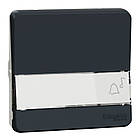 Механізм кнопкового вимикача із полем для маркування IP55 чорний [MUR34029] Mureva Styl Schneider Electric