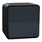 Прохідний вимикач одноклавішний у зборі IP55 на поверх. монтажу чорний [MUR35021] Mureva Styl Schneider Electric