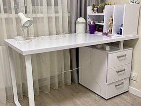Стіл офісний L-27 max 36 мм (1350*650) білий TM Loft design, фото 4