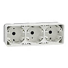 Тримісний бокс для поверхневого монтажу IP55 білий [MUR39913] ПП Mureva Styl Schneider Electric