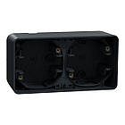 Двомісний бокс для поверхневого монтажу IP55 чорний [MUR37914] SEBSПП Mureva Styl Schneider Electric