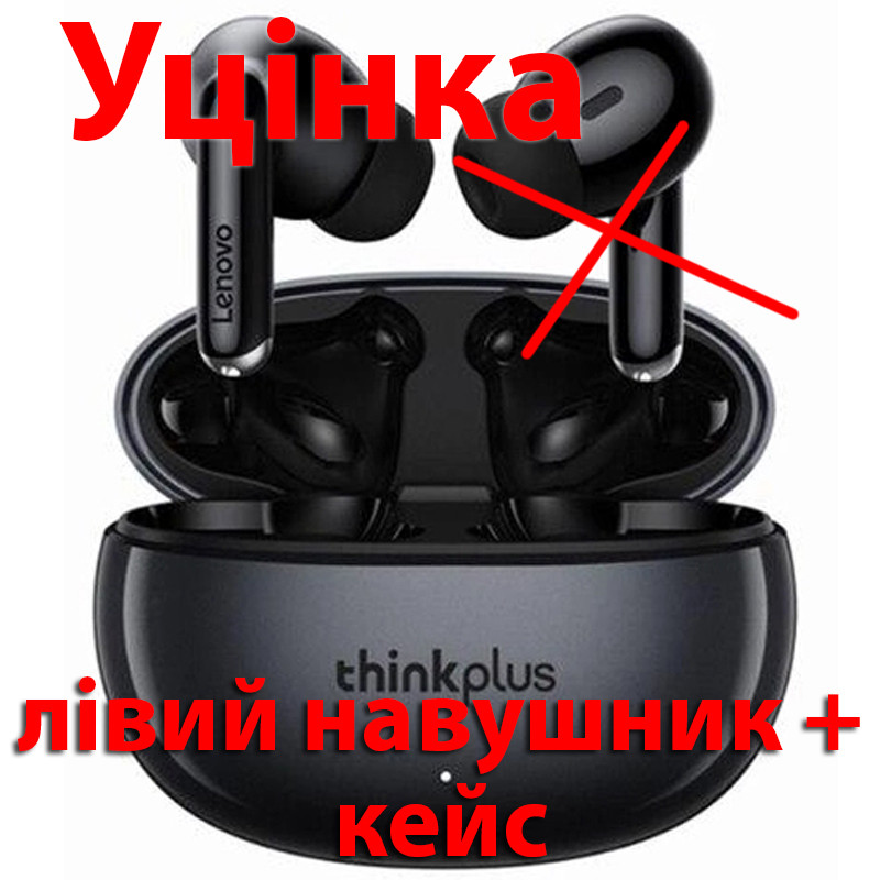 Уцінка* Навушники Lenovo ThinkPlus XT88 black *Лівий навушник + кейс