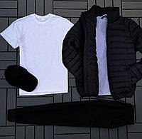 (п) ФЛИС Комплект с курткой (футболка+штаны+кепка+куртка)